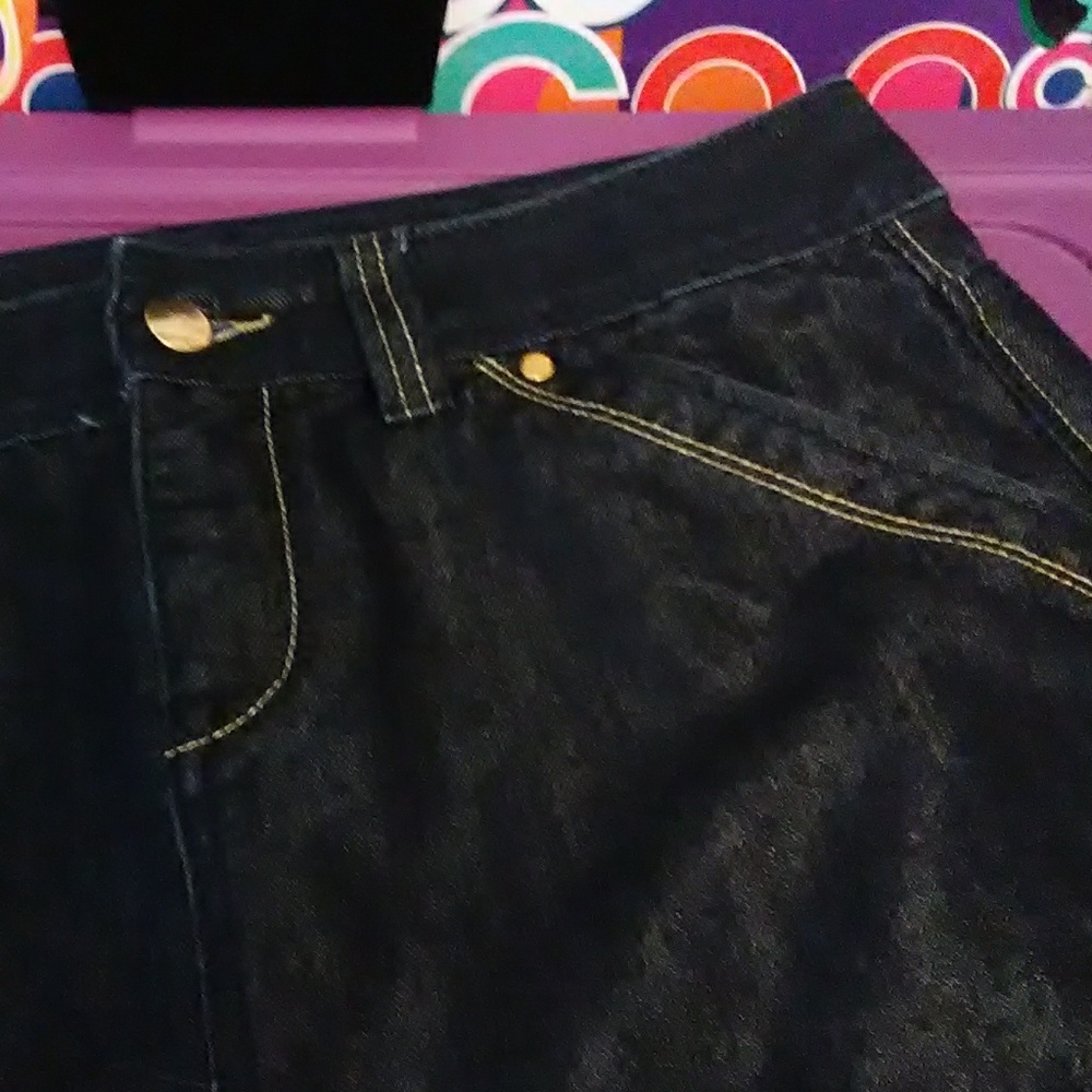 New  Express goergous sequence jean skirt